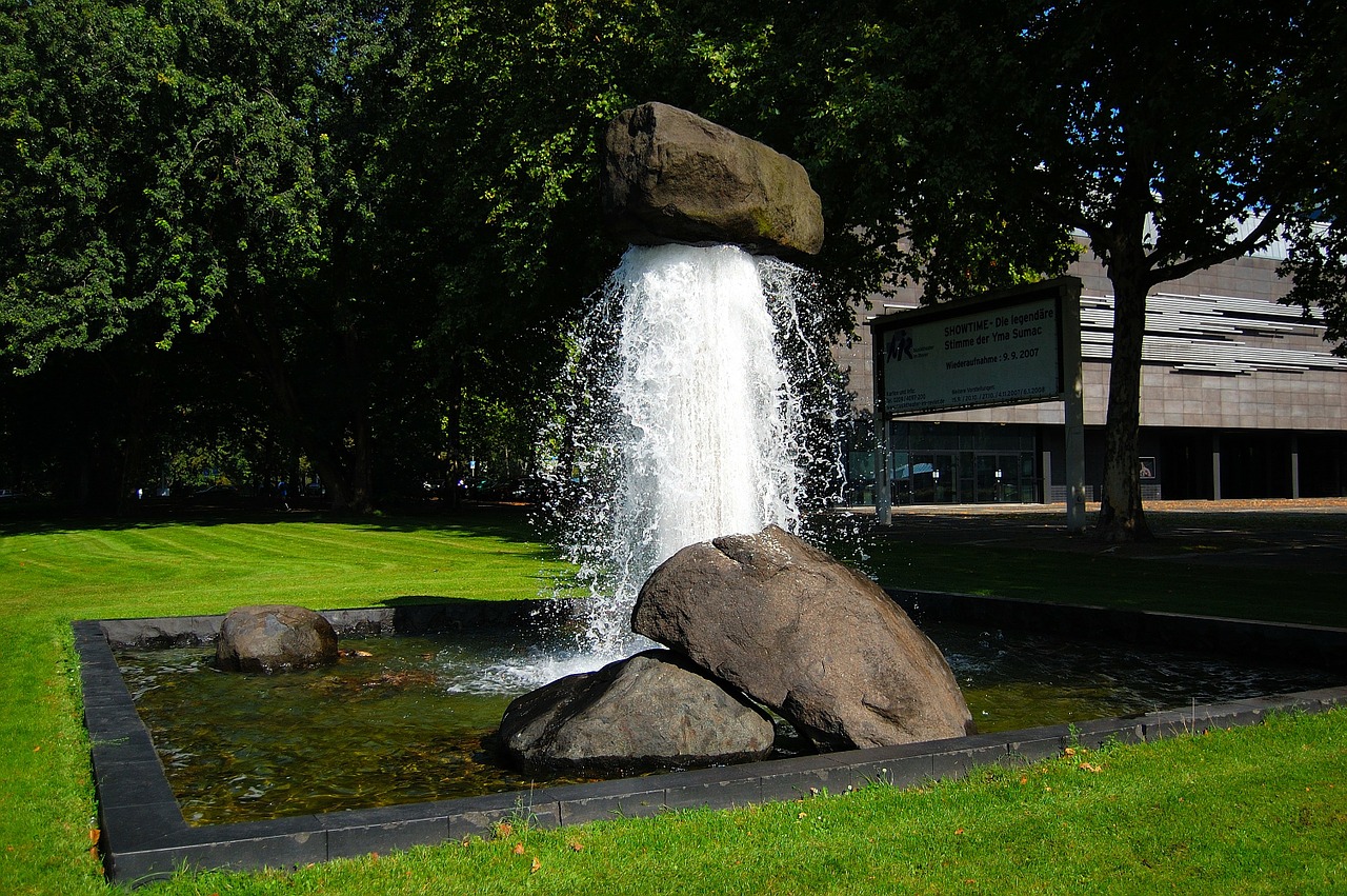 fountain water rock free photo