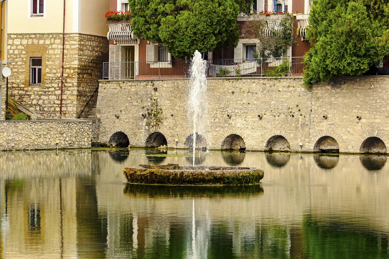 fountain  mill pond  tapolca free photo