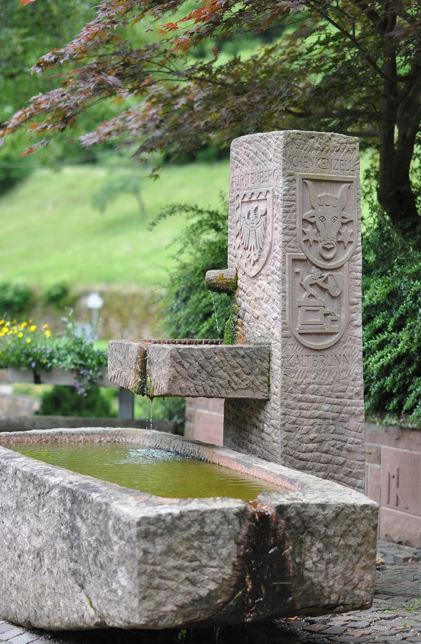 fountain  wittichen  monastery free photo