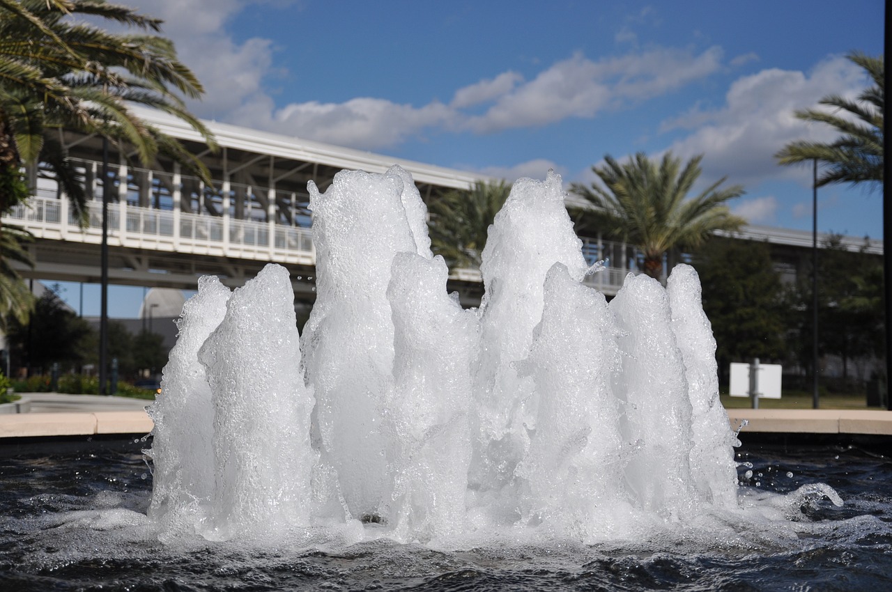 fountain splash bowl pool free photo