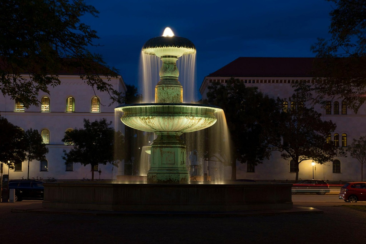 fountain munich city free photo