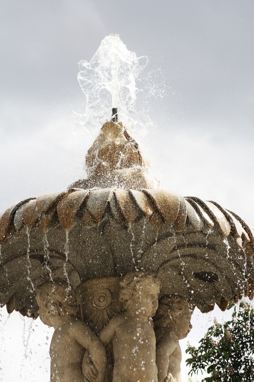 fountain madrid water free photo