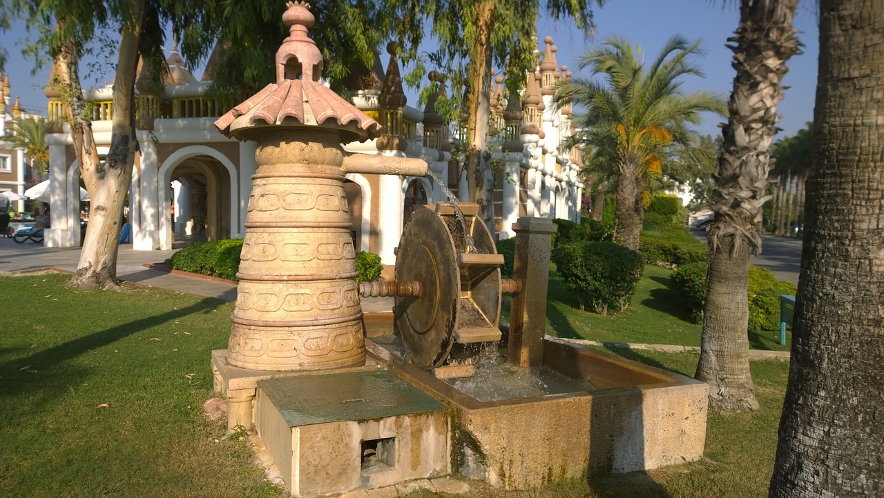 fountain waterwheel water free photo