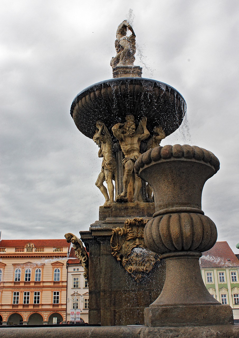 fountain column city free photo
