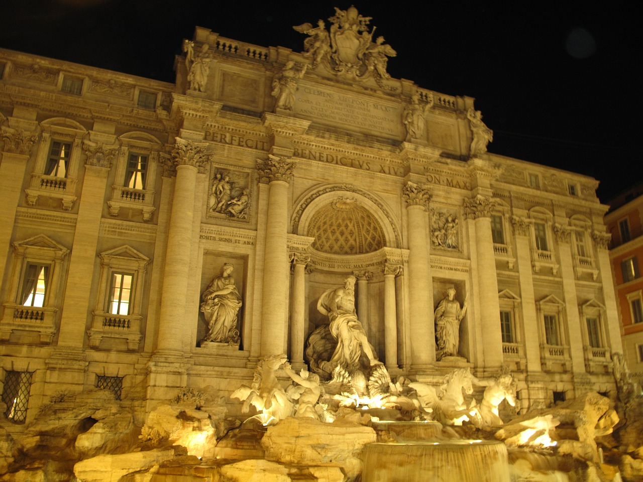 fountain radicchio rome night free photo