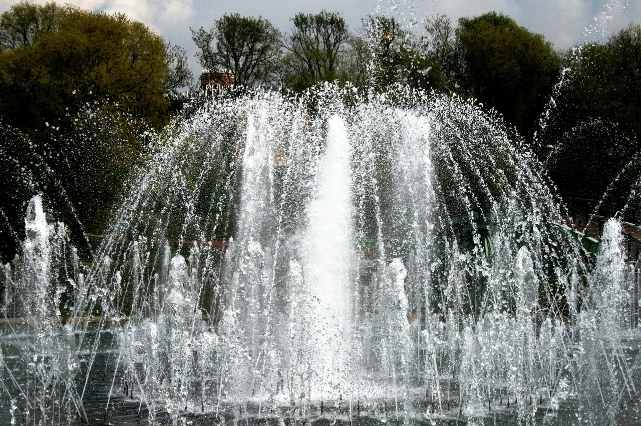 fountains water spouting free photo