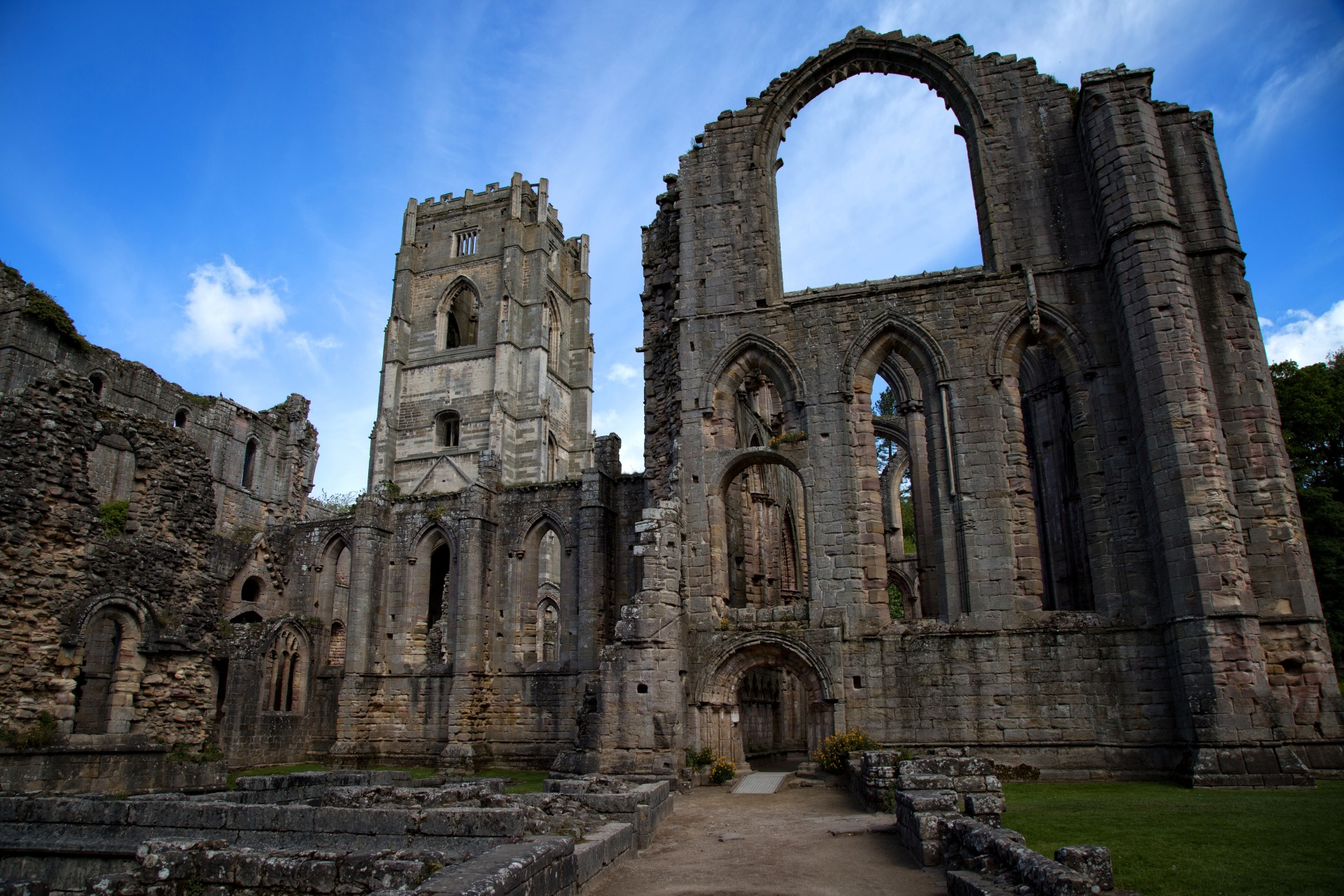 abbey fountains stone free photo