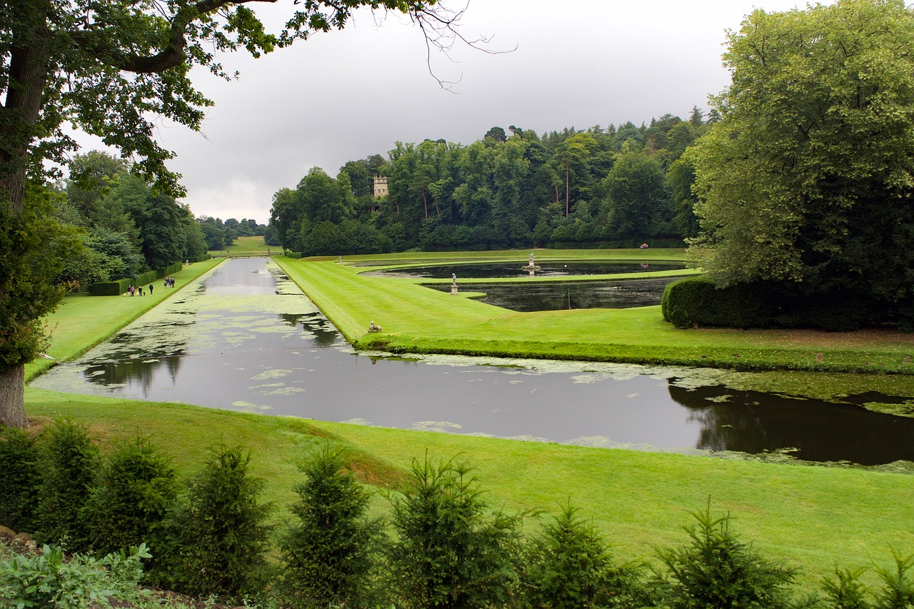 fountains abbey water gardens national treust free photo