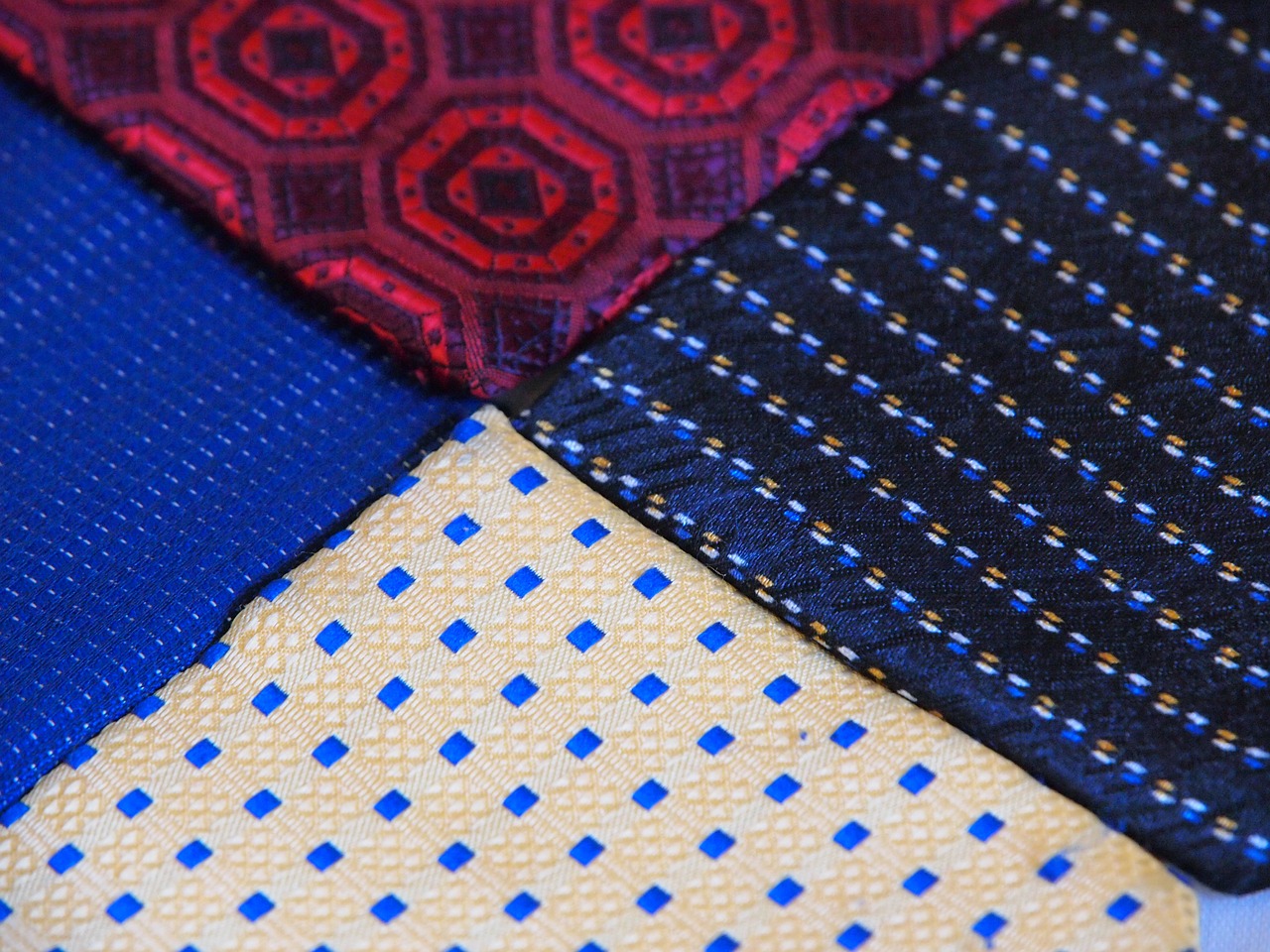 four color neckwear composition free photo