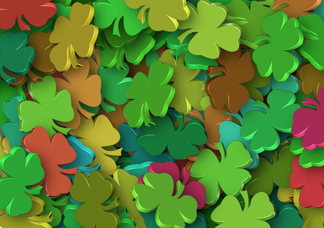 four leaf clover luck colorful free photo