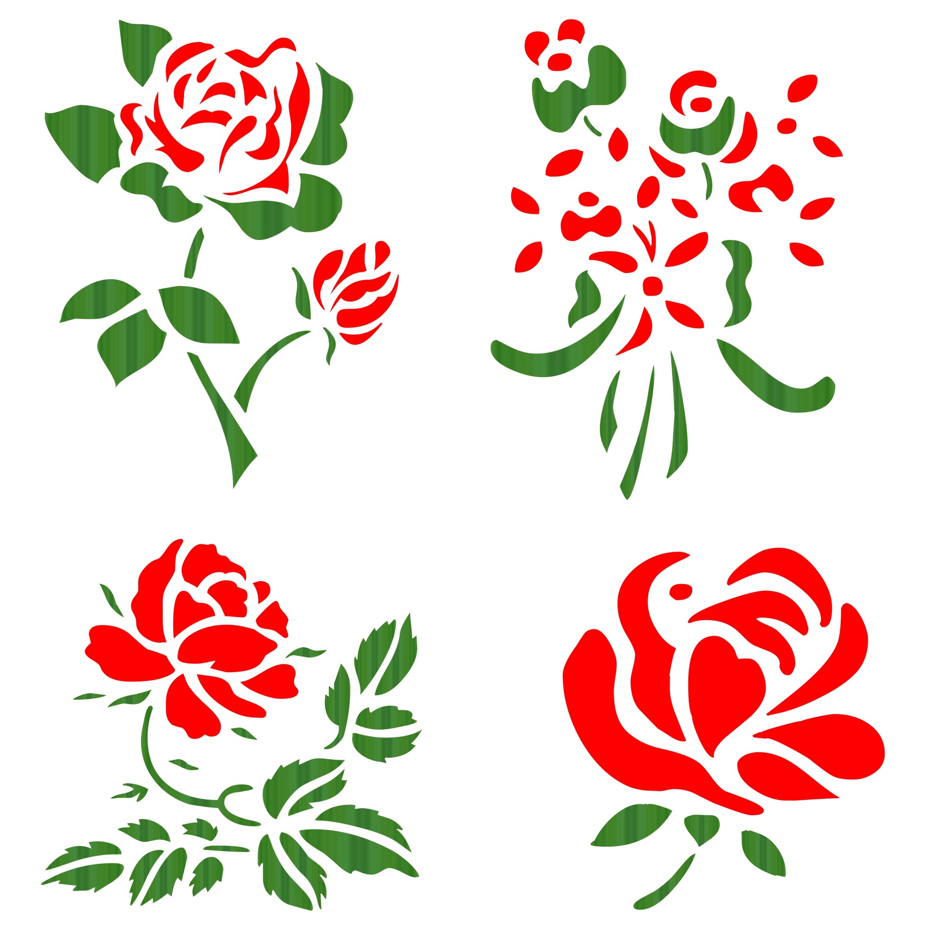 roses red green free photo