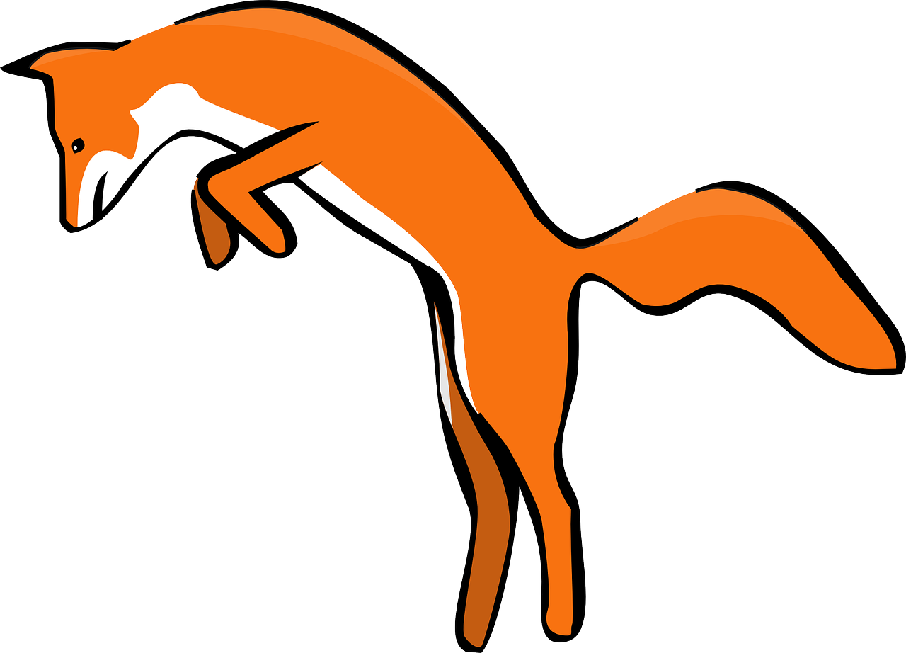 fox animal leap free photo