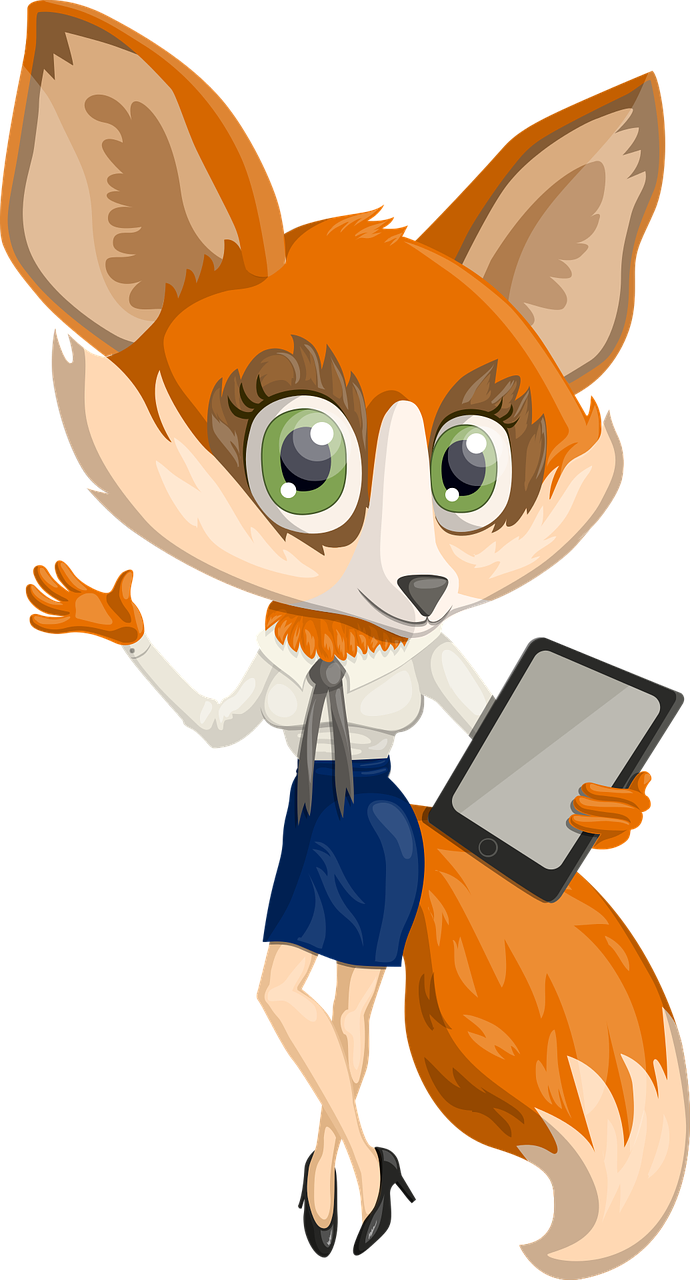 fox character tablet free photo