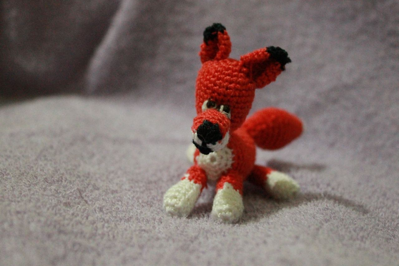 fox toy crochet free photo