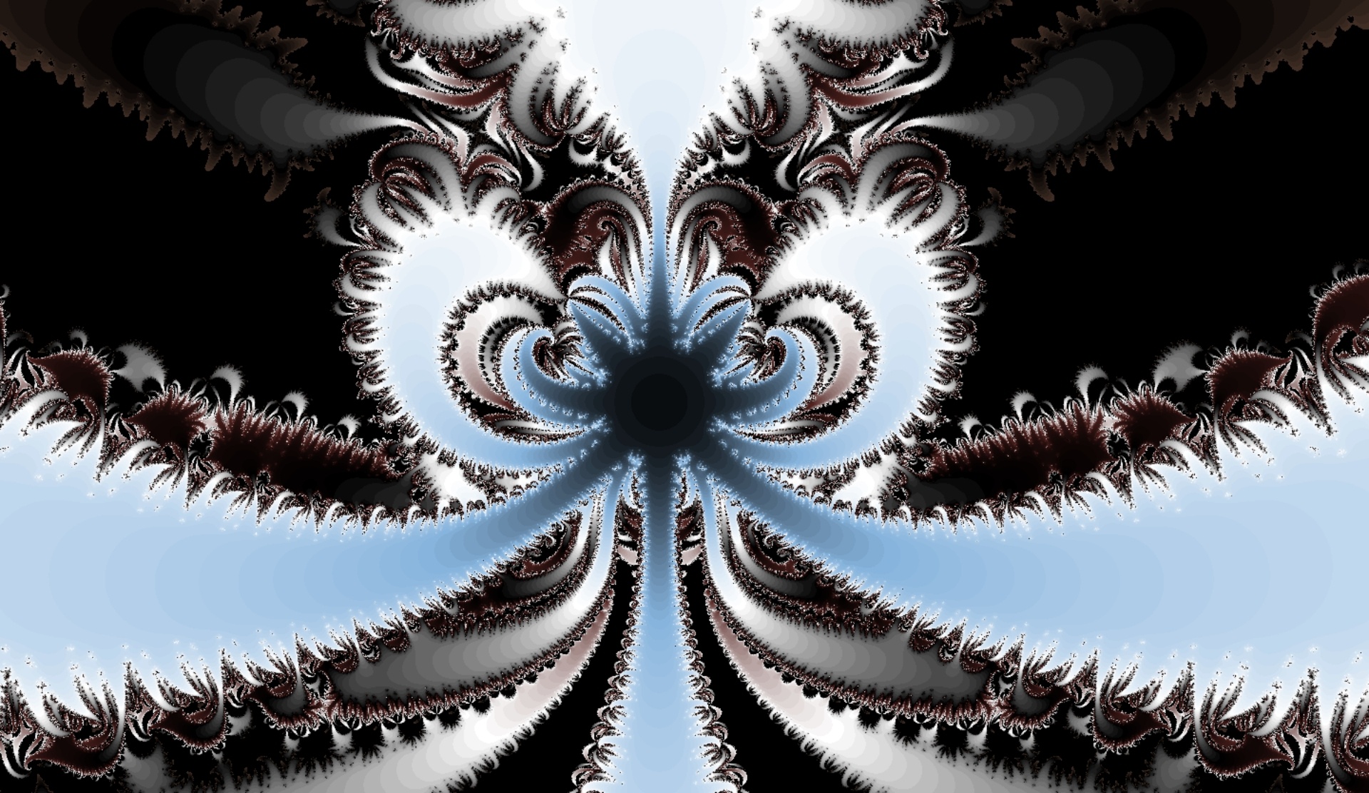 fractal blue waves free photo