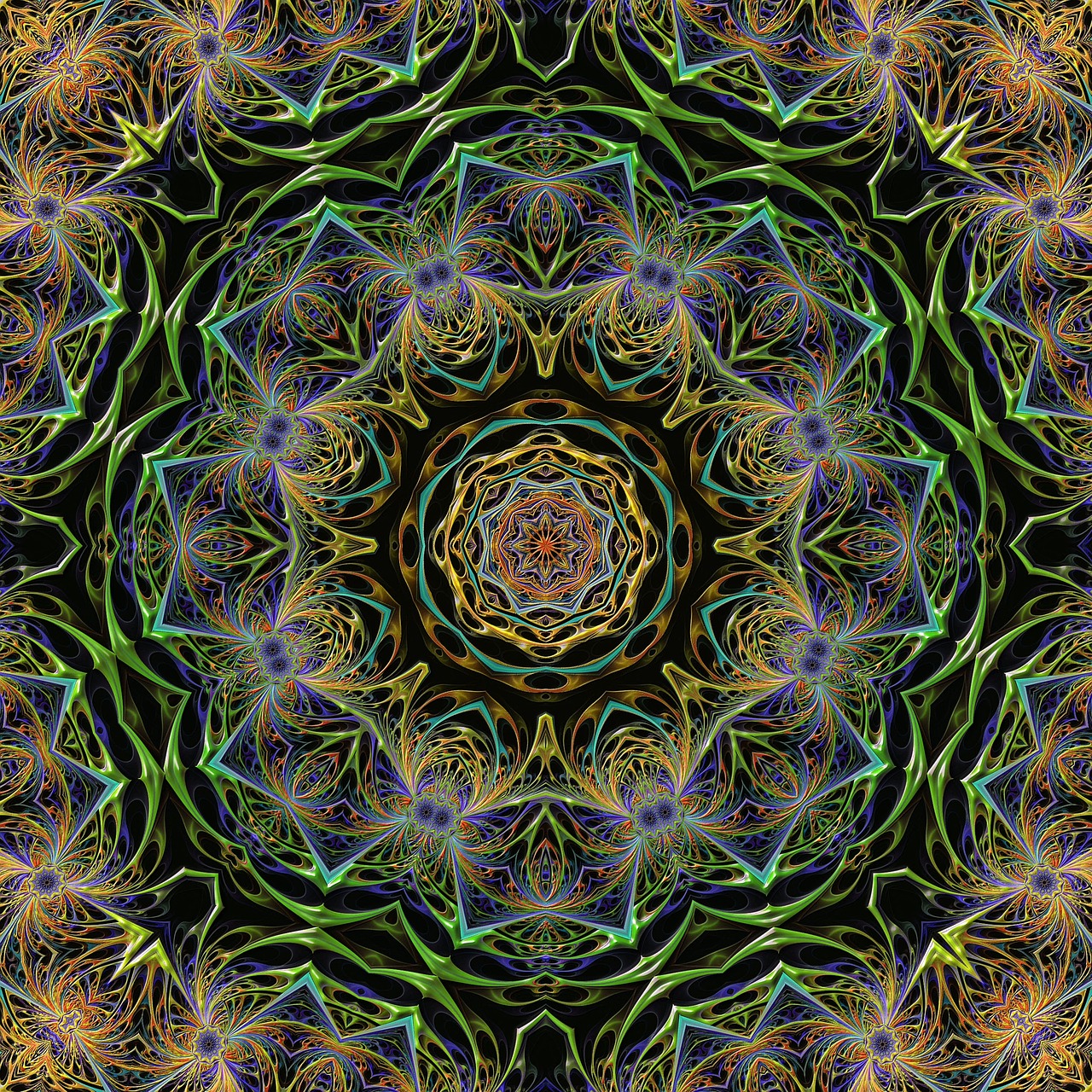 fractal tile background free photo