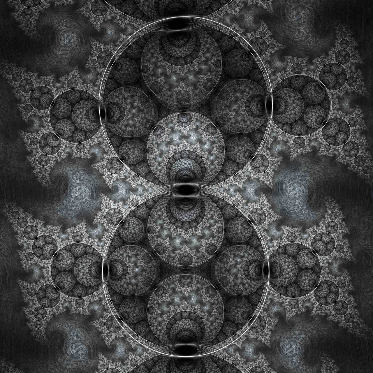 fractal digital black free photo