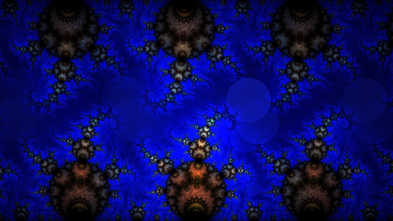 fractal digital blue free photo