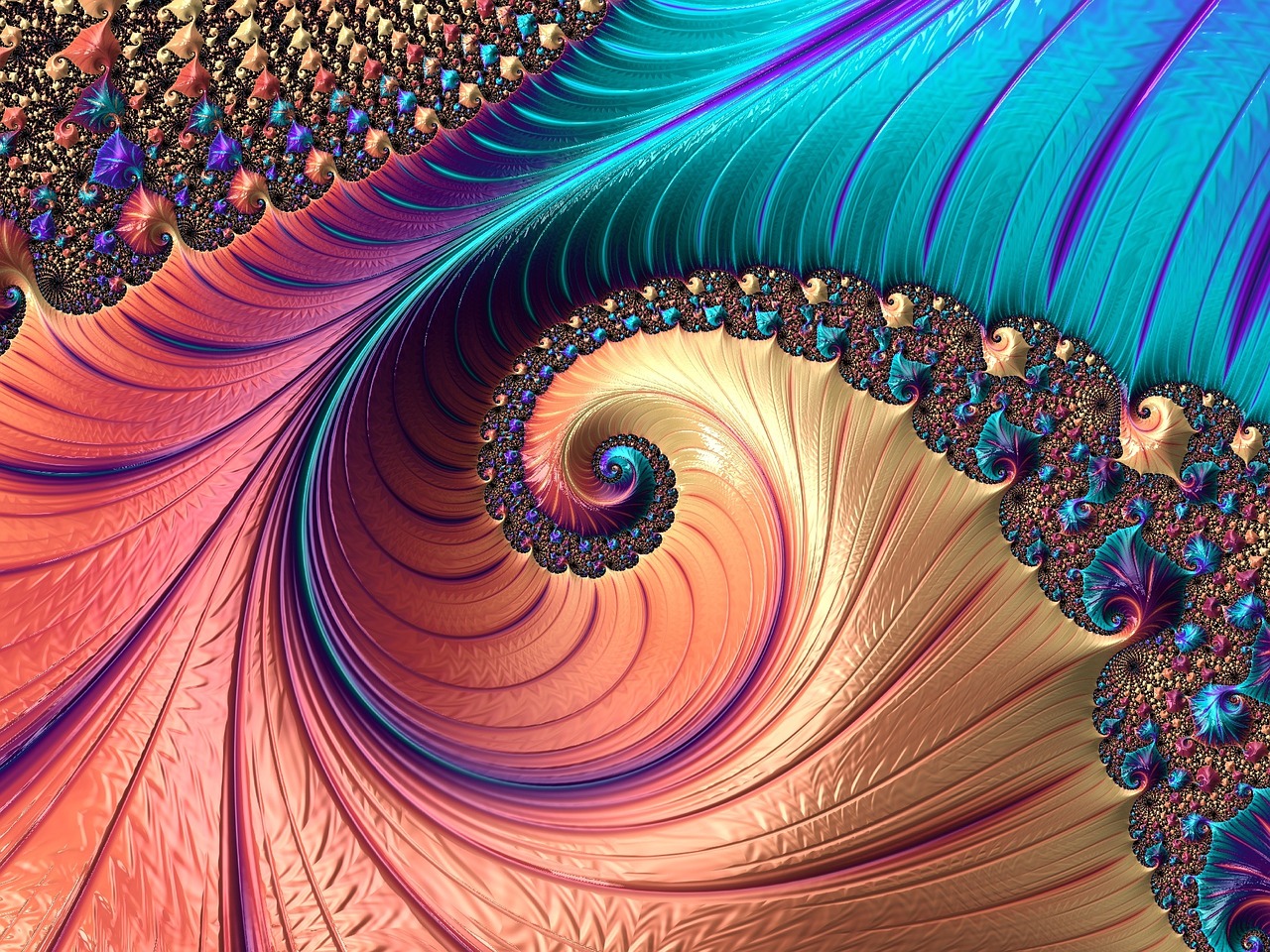 fractal multi colored fantasia free photo