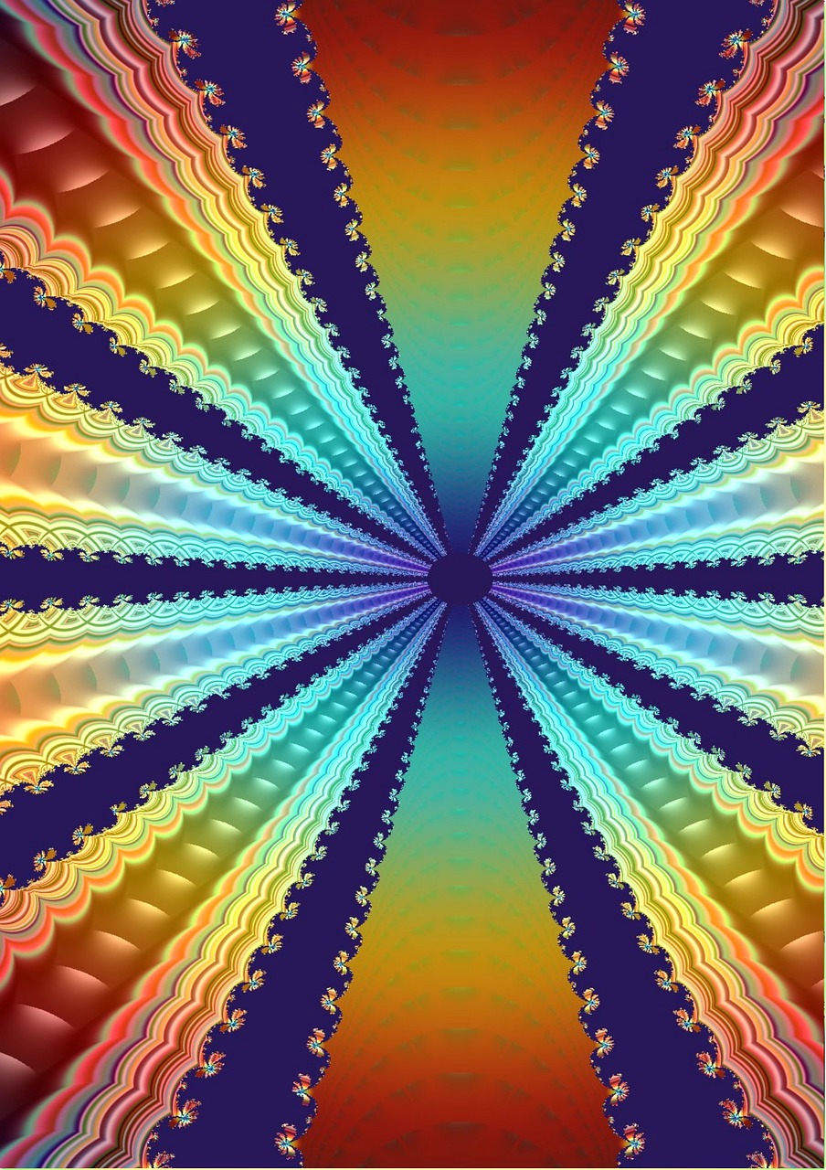 fractal background blue free photo
