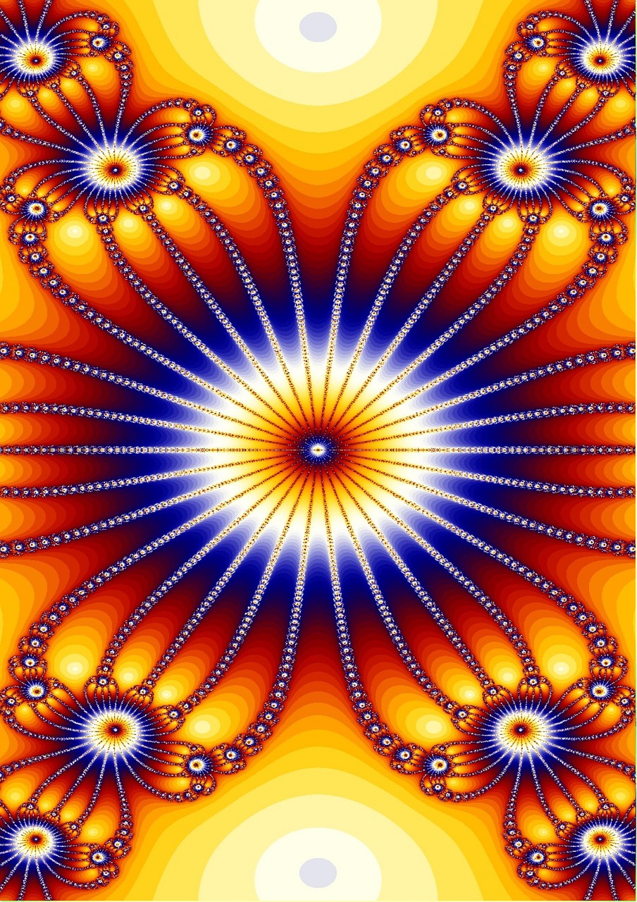 fractal background yellow free photo