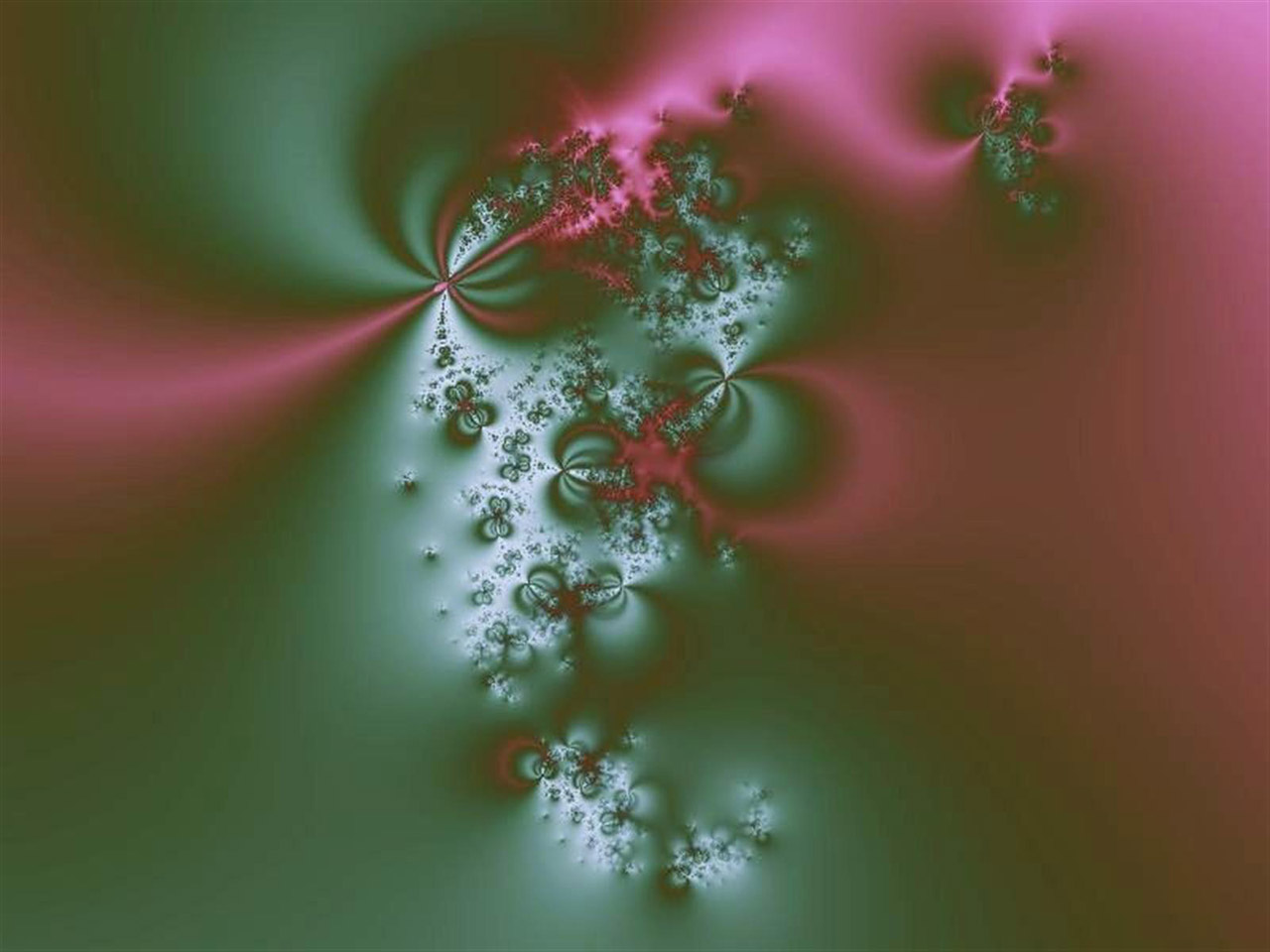 fractal maroon green free photo