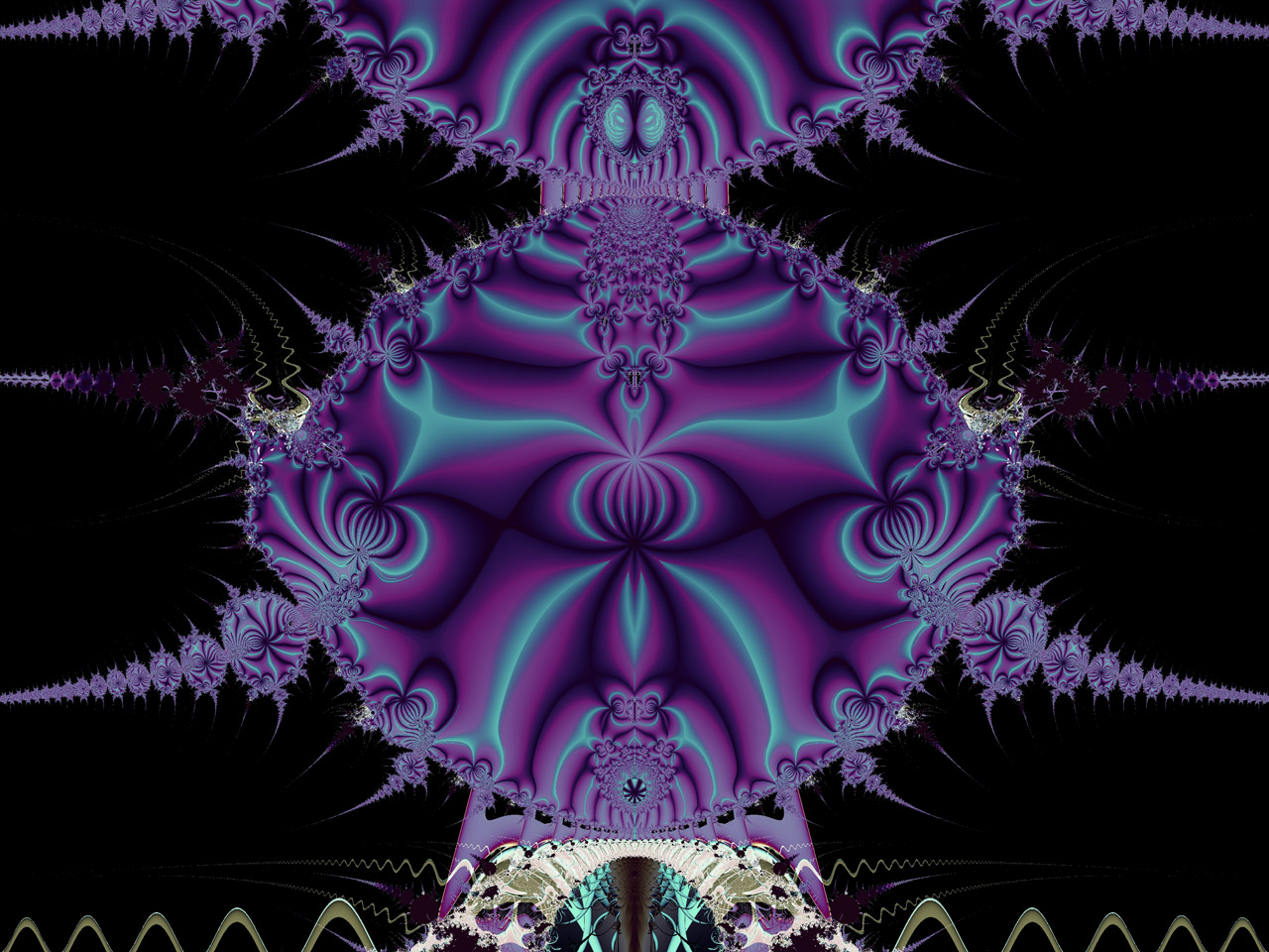 purple fractal fractal free photo