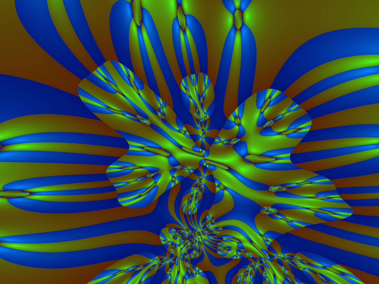 green blue fractal free photo
