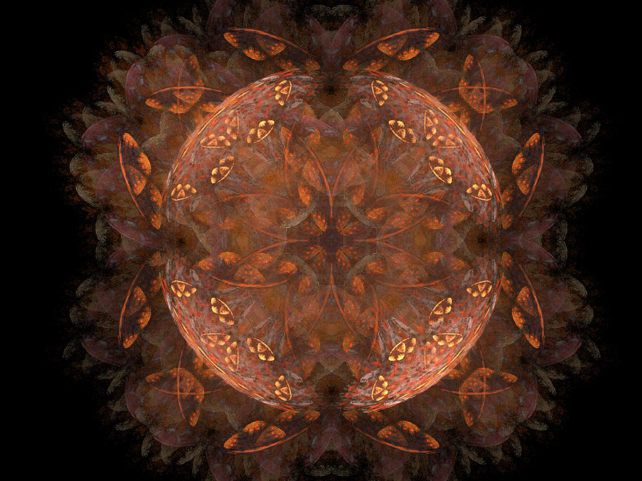 fractal brown orange free photo