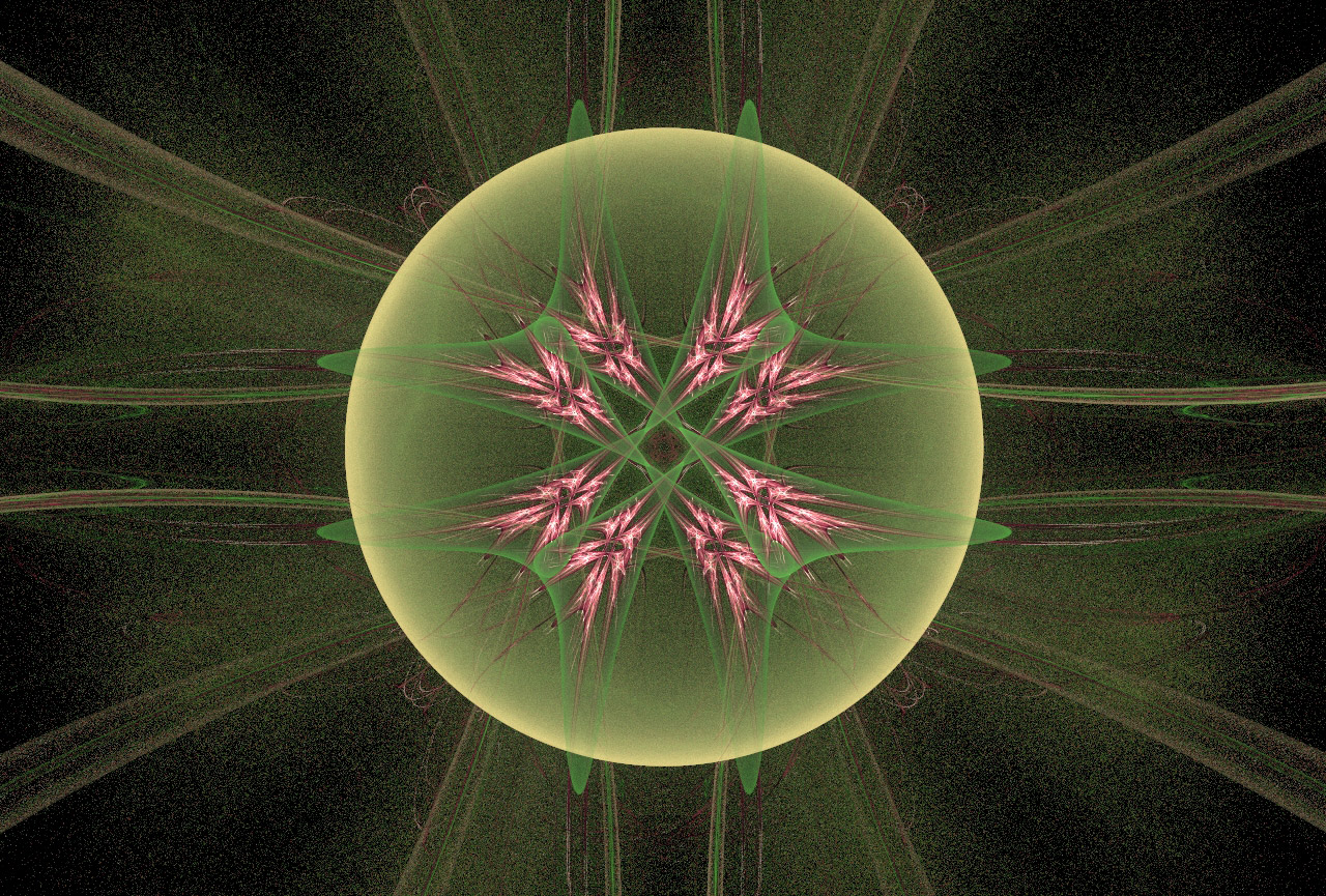 green pink fractal free photo