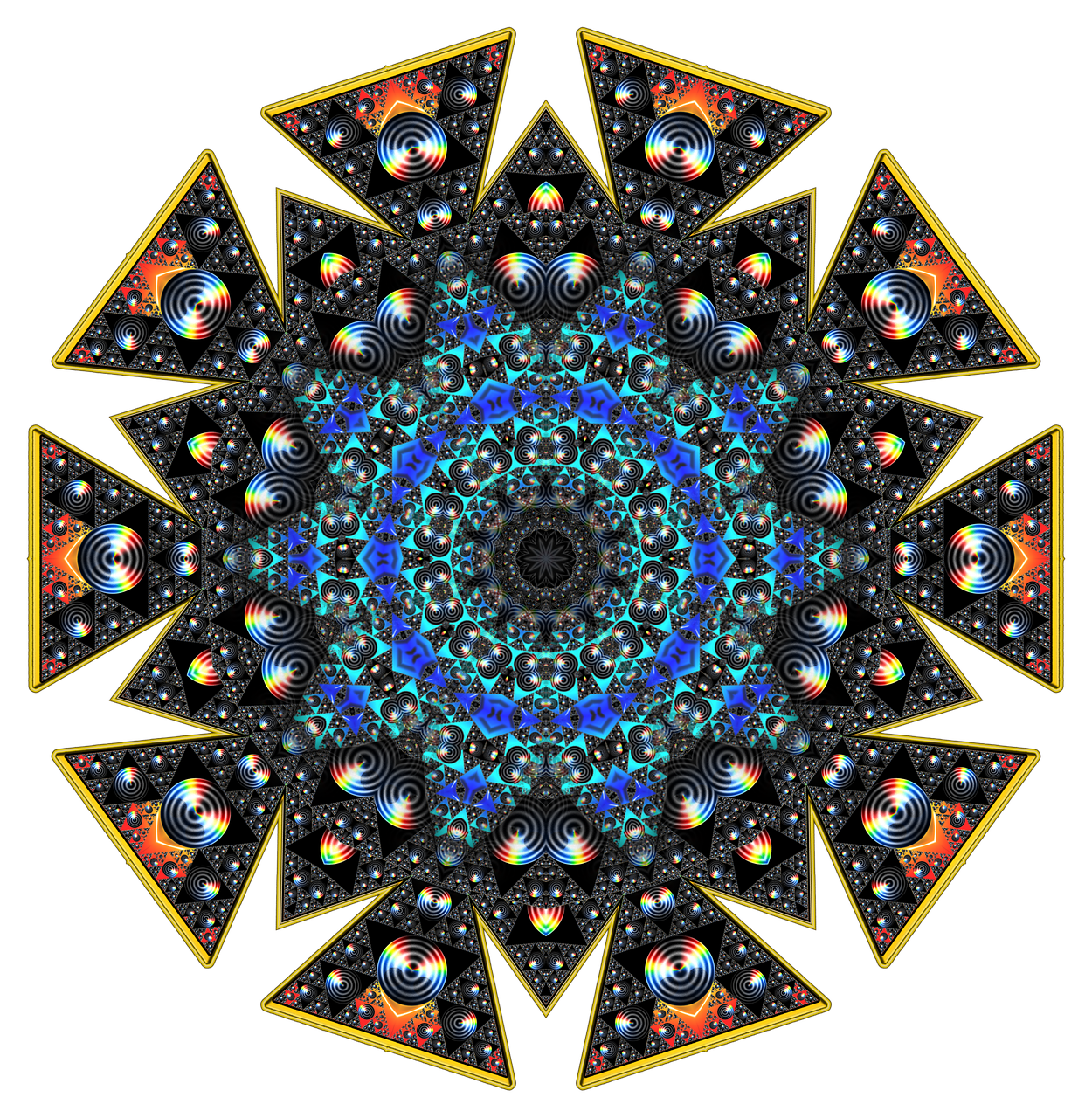 fractal tile kaleidoscope free photo