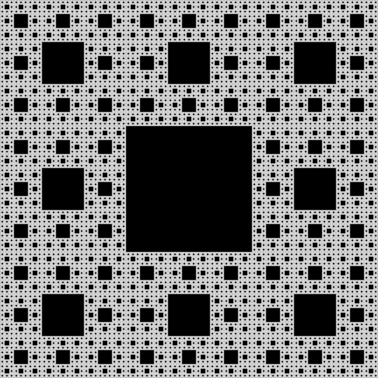 fractal sierpinski-carpet self-similar free photo