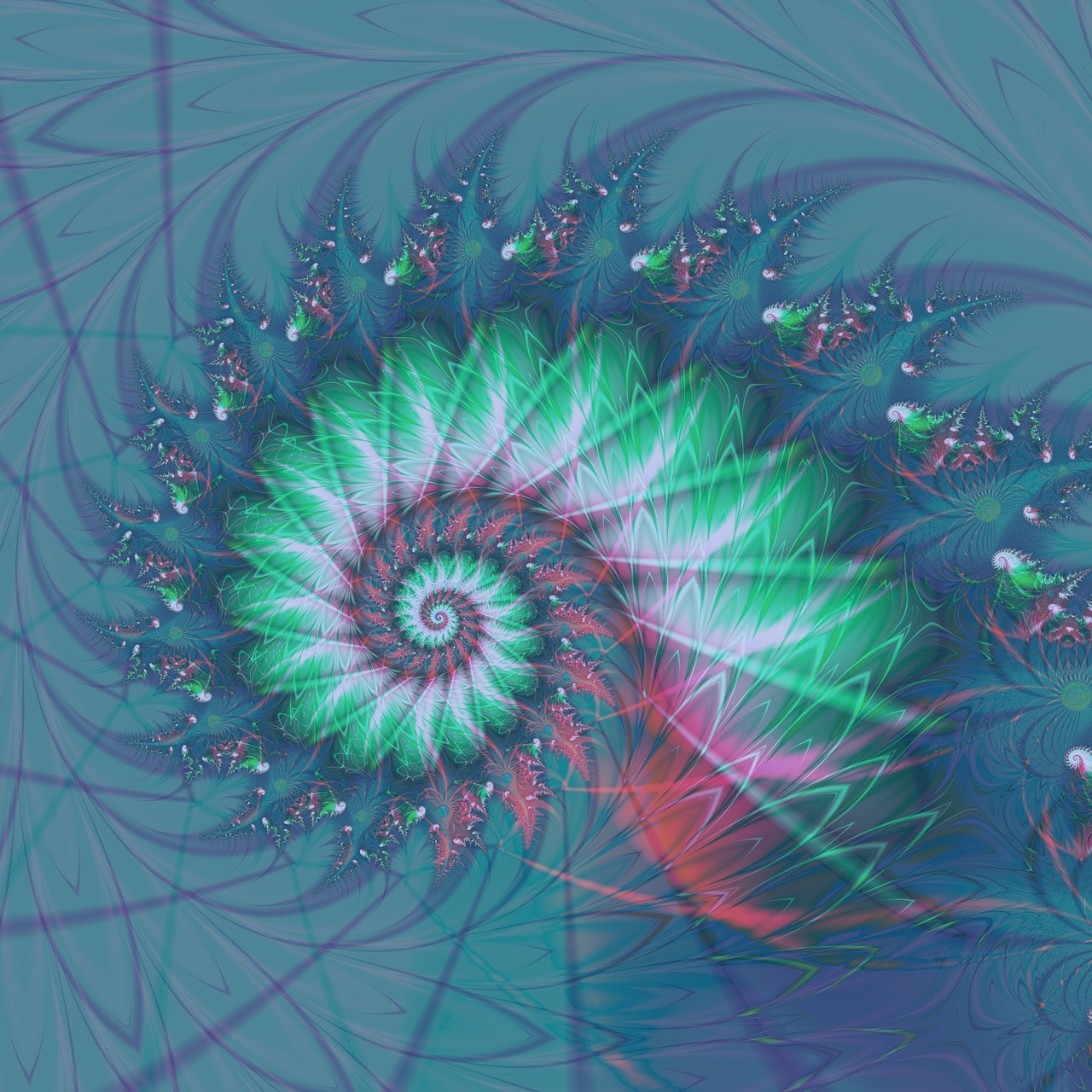 fractal spiral geometry free photo