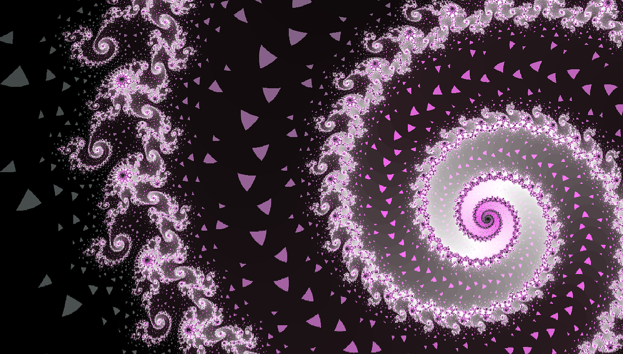 fractal spiral purple free photo