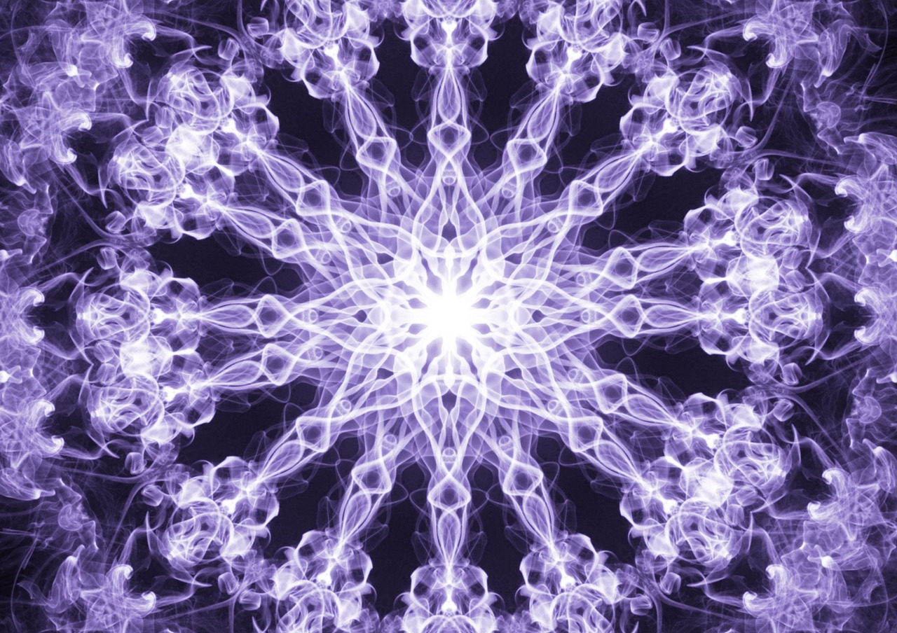 fractal mandala purple free photo