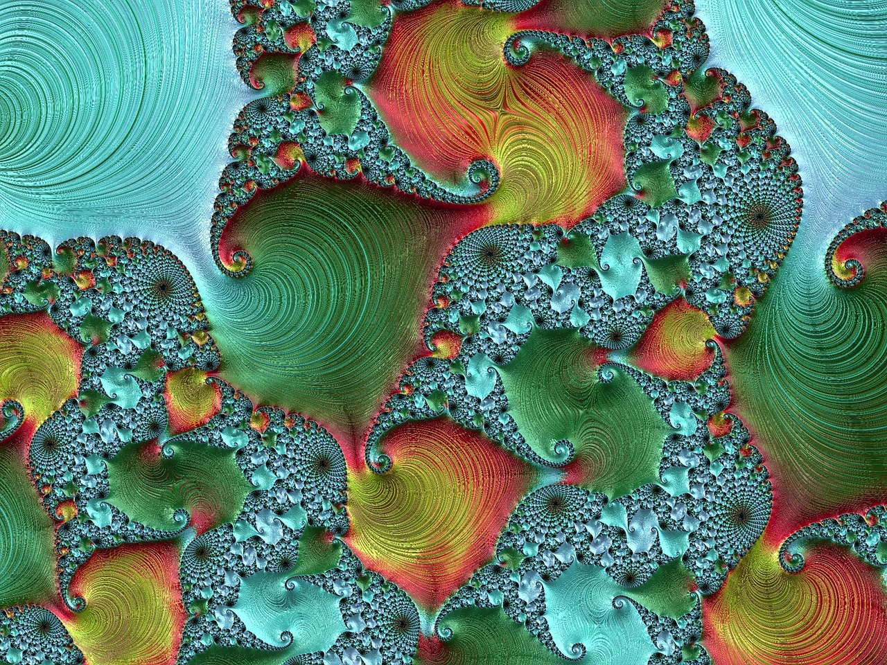 fractal art colorful free photo