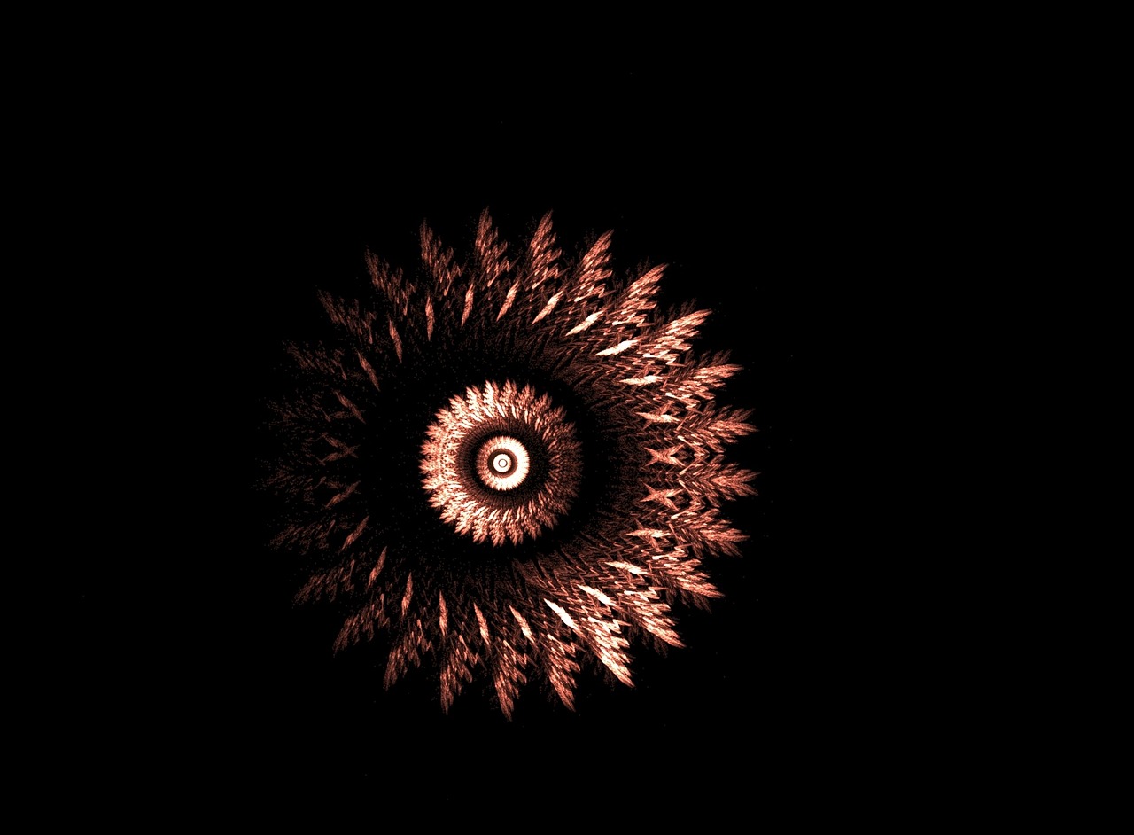 fractal circle wreath free photo