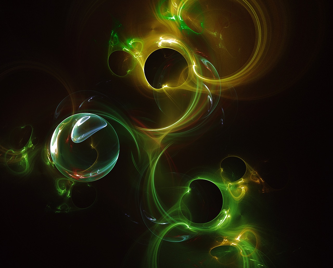 fractal bubbles light free photo