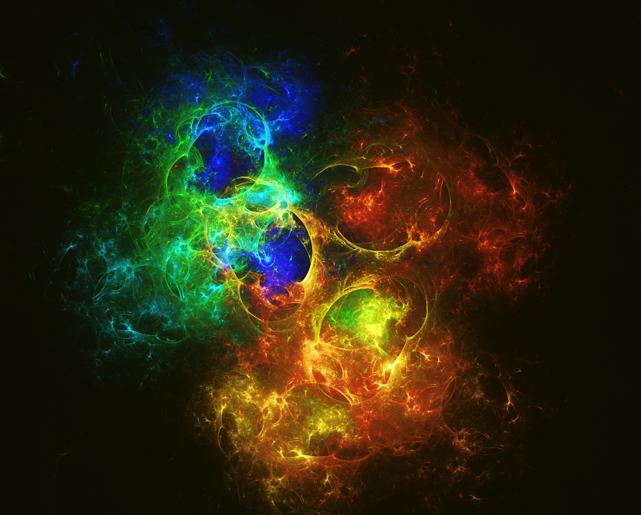 fractal fire and ice light fractal free photo