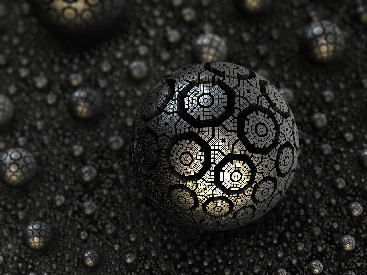 fractal sphere render free photo