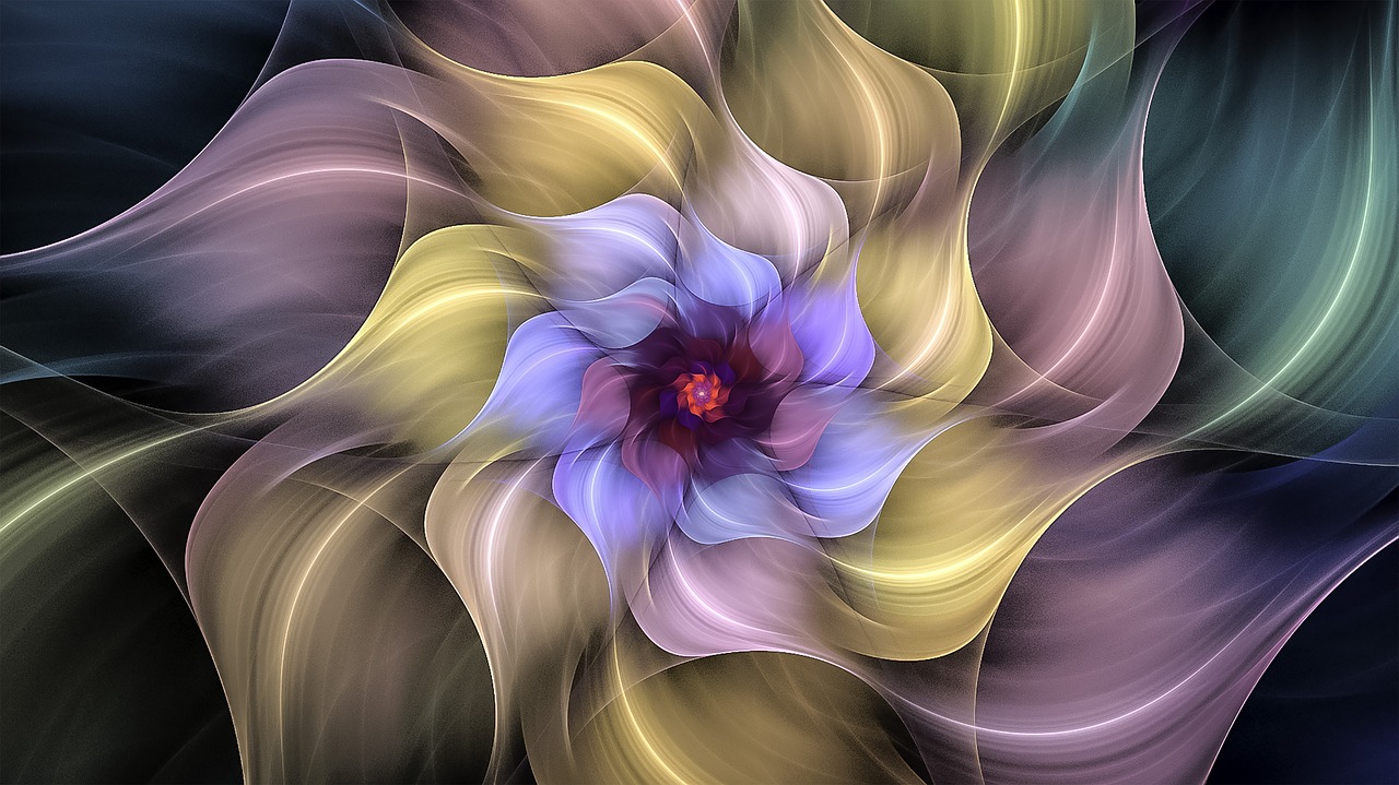 fractal flower petals free photo