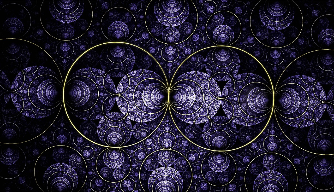 fractal blue decorative free photo
