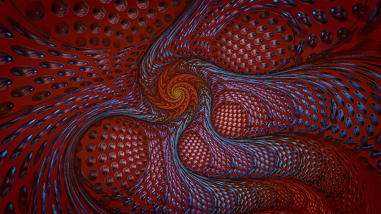 fractal red fractal art free photo