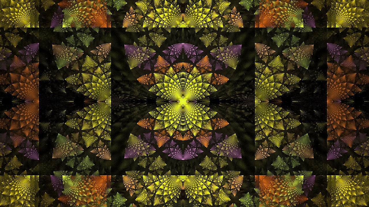 fractal multi-color geometry free photo