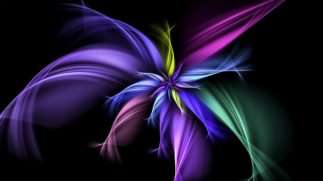 fractal floral pattern free photo