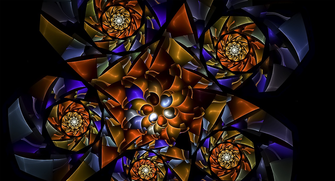 fractal spiral flowers free photo