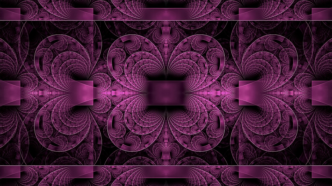 fractal magenta pattern free photo