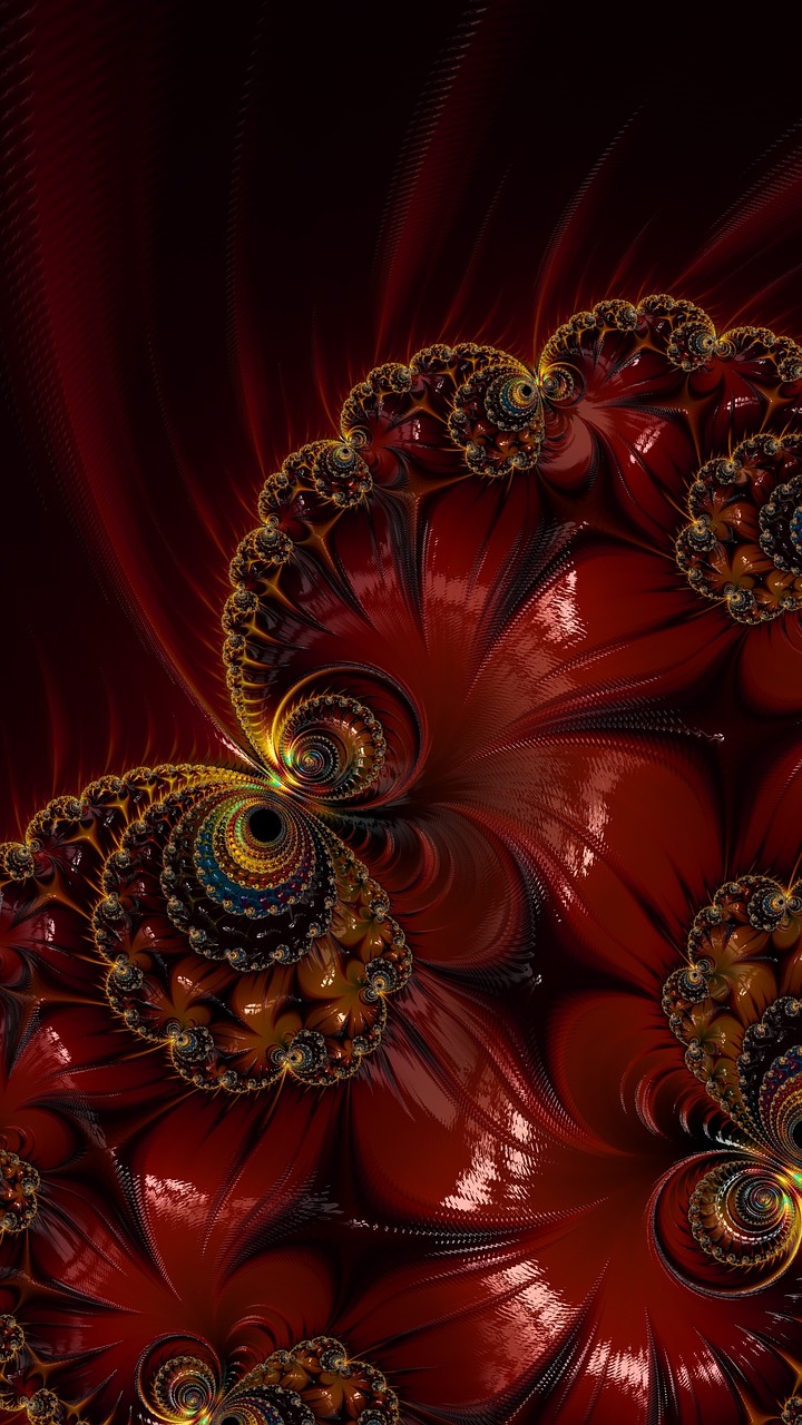 fractal red fantasy free photo