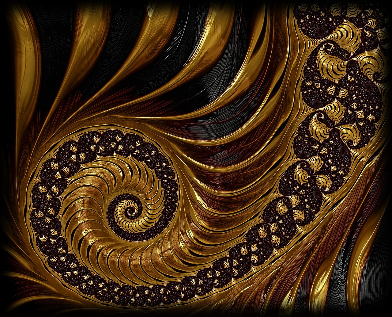 fractal spiral endless free photo