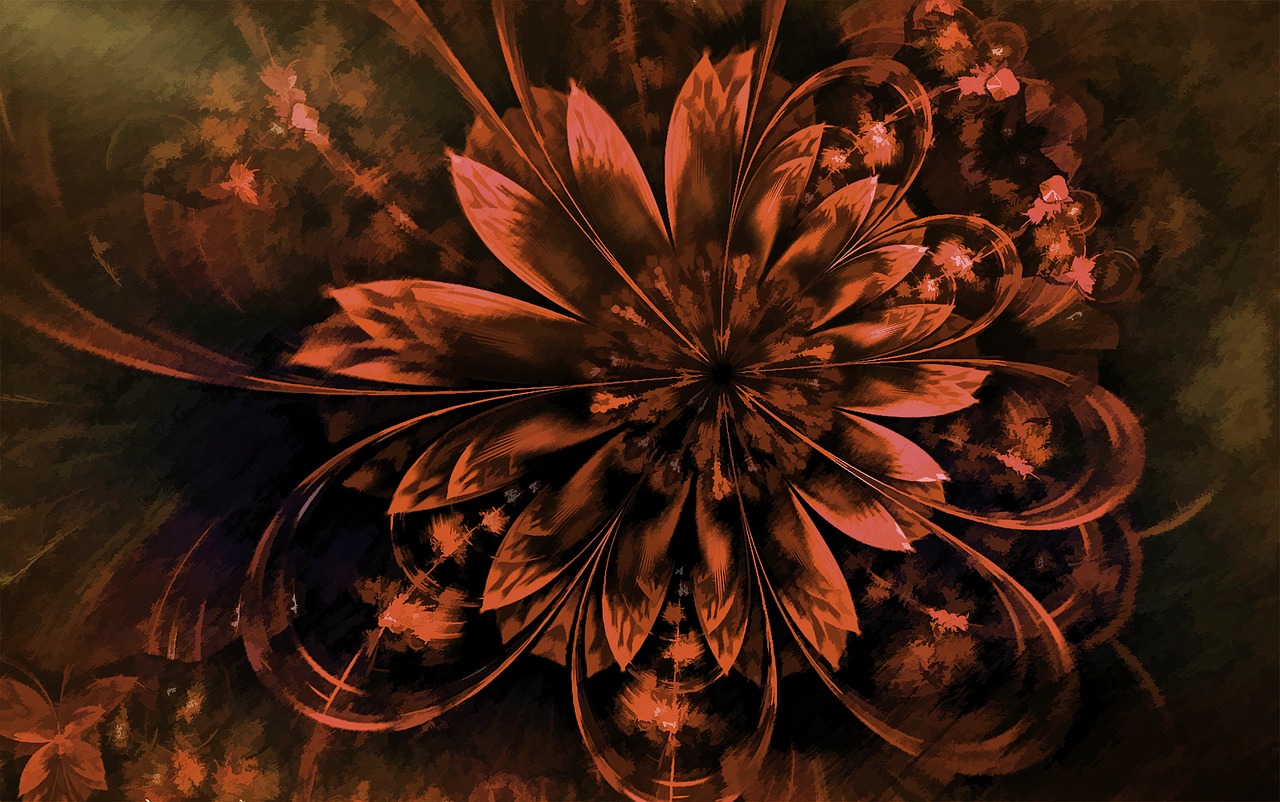 fractal painting flower free photo